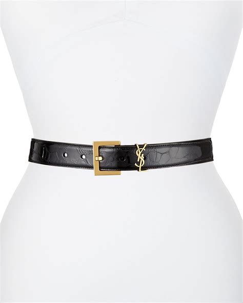 what size ysl belt|ysl belt on person.